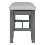 6-Piece Family Dining Room Set Solid Wood Space Saving Foldable Table and 4 Chairs with Bench for Dining Room