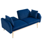 COOLMORE  Velvet  Sofa , Accent sofa .loveseat sofa with rose gold metal feet  and  Teal  Velvet