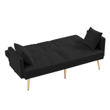 BLACK VELVET SOFA BED